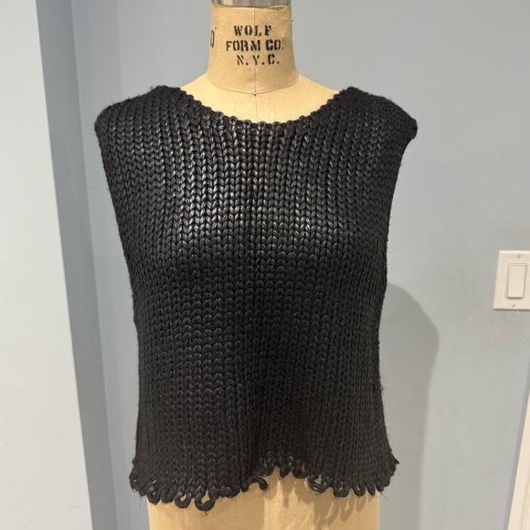 ZARA FOIL KNIT VEST Size L - Picture 2 of 4